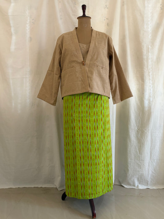 BEIGE KIMONO & WRAPPER